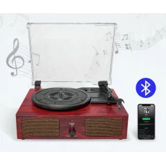 Boxa portabila model gramofon, BLuetooth, Gonga® - Visiniu