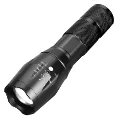 Lanterna LED tactica,13,2 x 3,5 cm, Gonga® - Negru