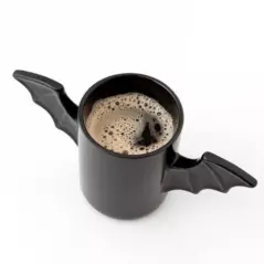 Cana ceramica 3D, model Batman, 200 ml, Gonga® - Negru